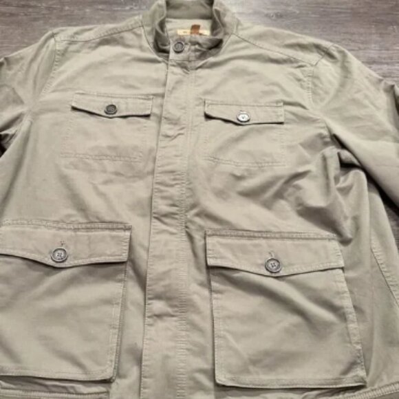 John Varvatos Jacket Mens 2XL Field Jacket Utility Full Zip Military Ribbed Hem - Picture 2 of 11